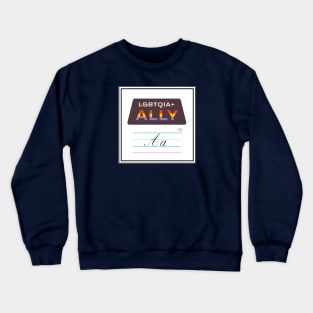 Ally Queer Alphabet Cards Crewneck Sweatshirt